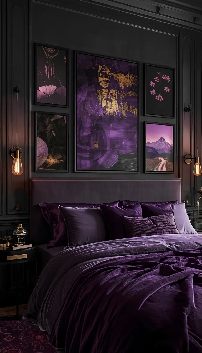 purple bedroom decor ideas